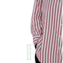 Women Pink & White Striped Shirt