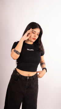 Prazie Signature Black Crop Top