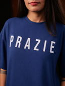 Prazie Blue Oversized Tshirts