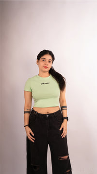 Prazie Signature Bright Green Crop Top