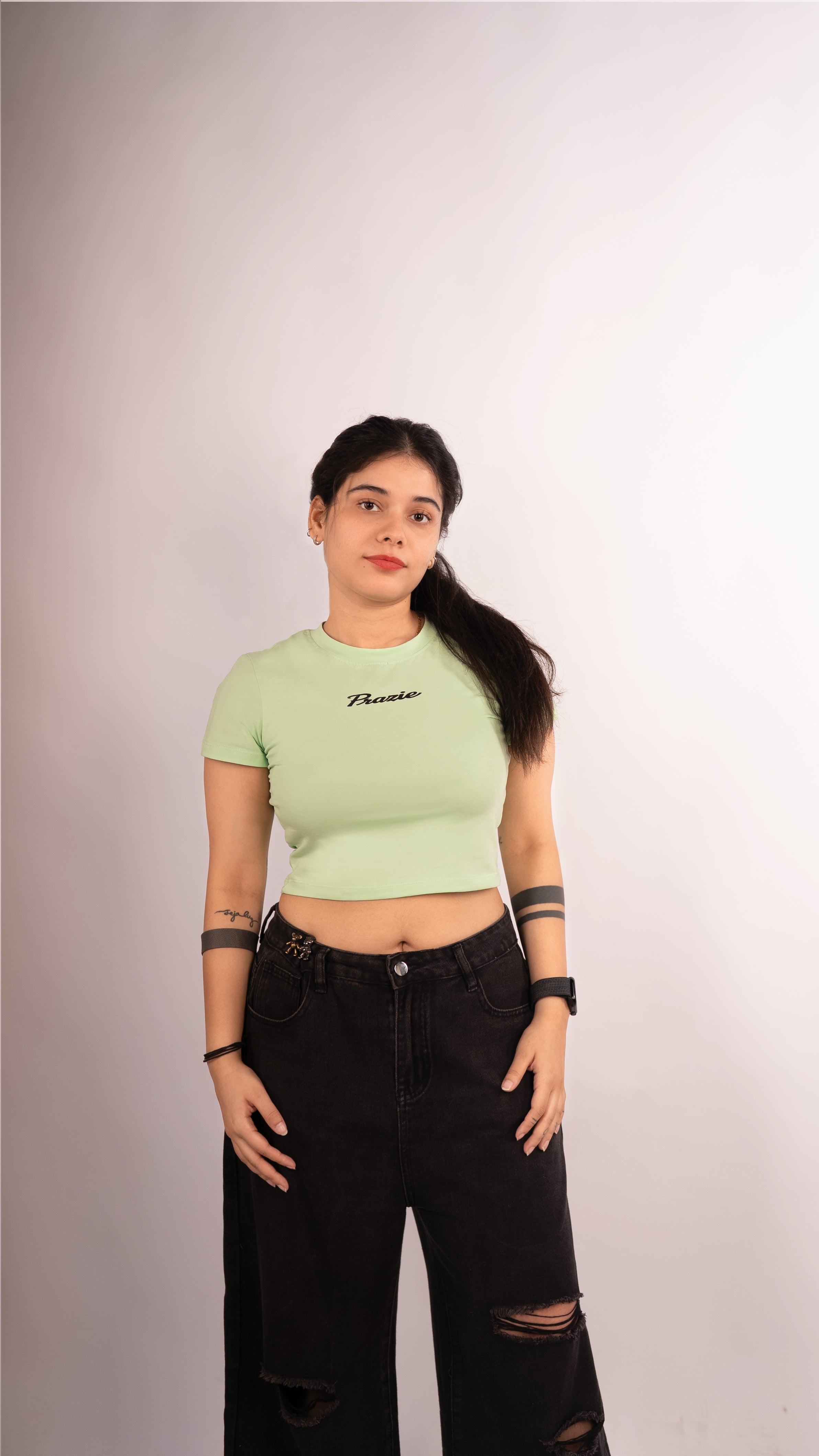 Prazie Signature Bright Green Crop Top