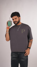 Prazie Grey Back Heavy Stitch Tshirt