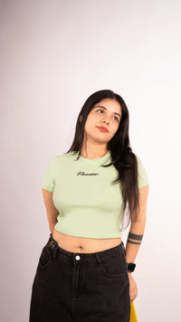 Prazie Signature Bright Green Crop Top