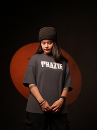 Prazie Grey Oversized Tshirts