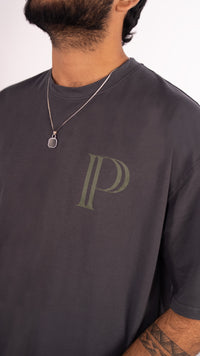 Prazie Grey Back Heavy Stitch Tshirt