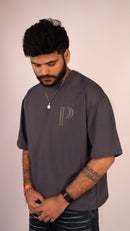 Prazie Grey Back Heavy Stitch Tshirt