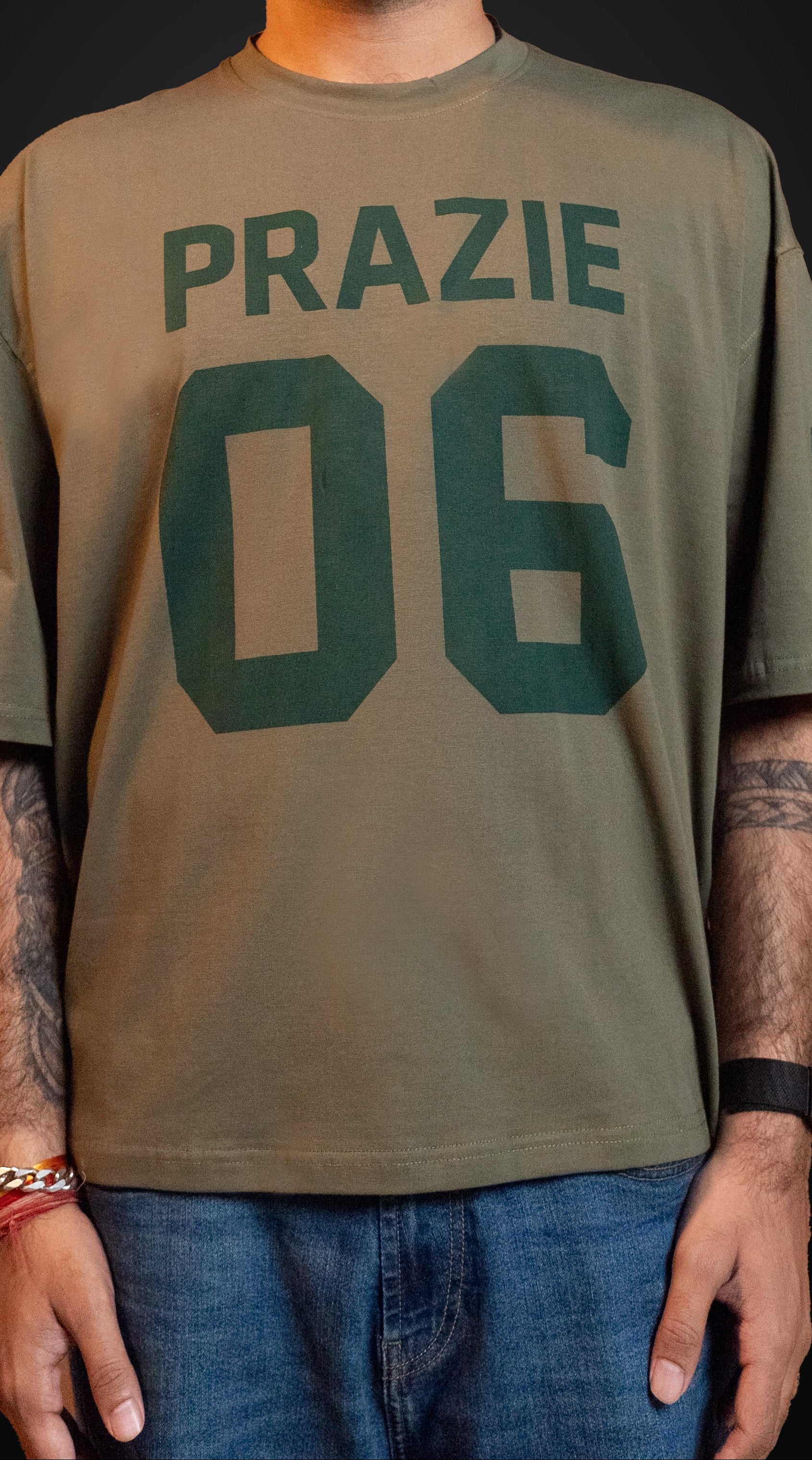 Prazie 06 Signature Olive Green Tshirt