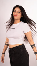 Prazie Signature White Crop Top