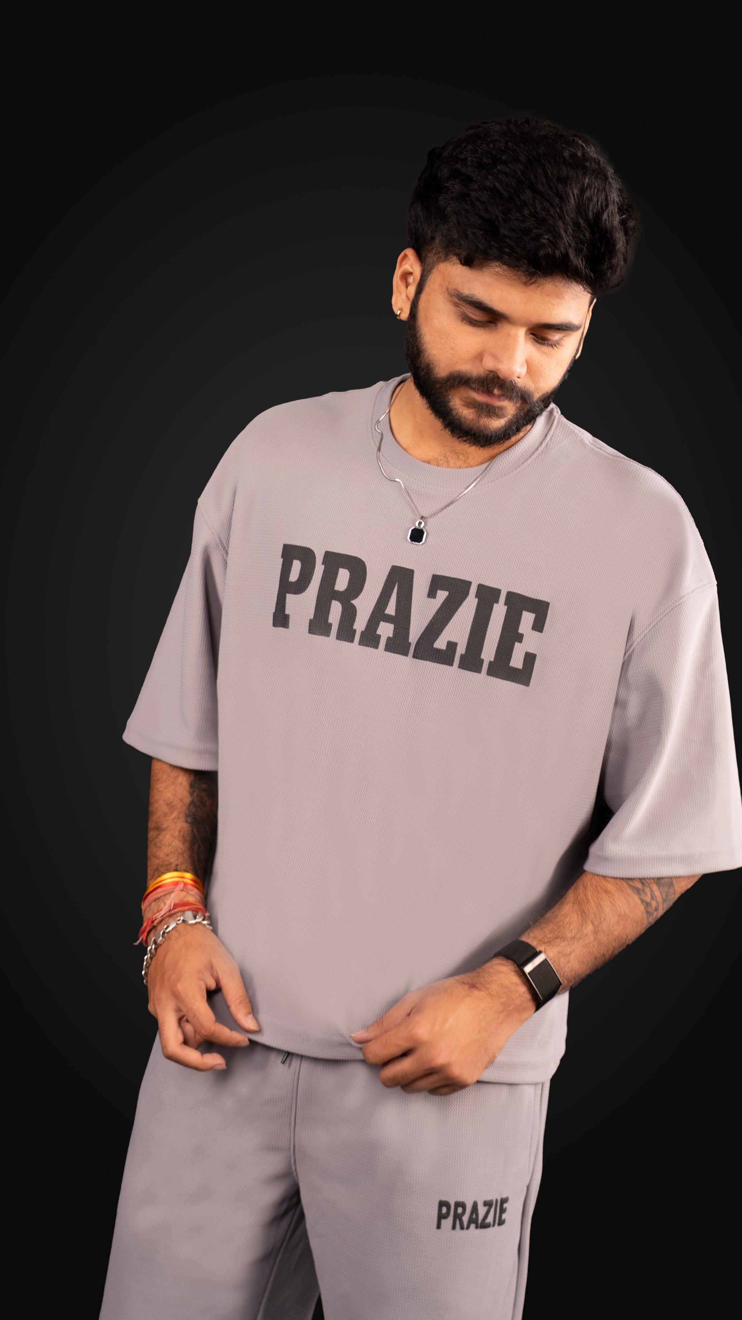 Prazie Grey Full Co-ord set