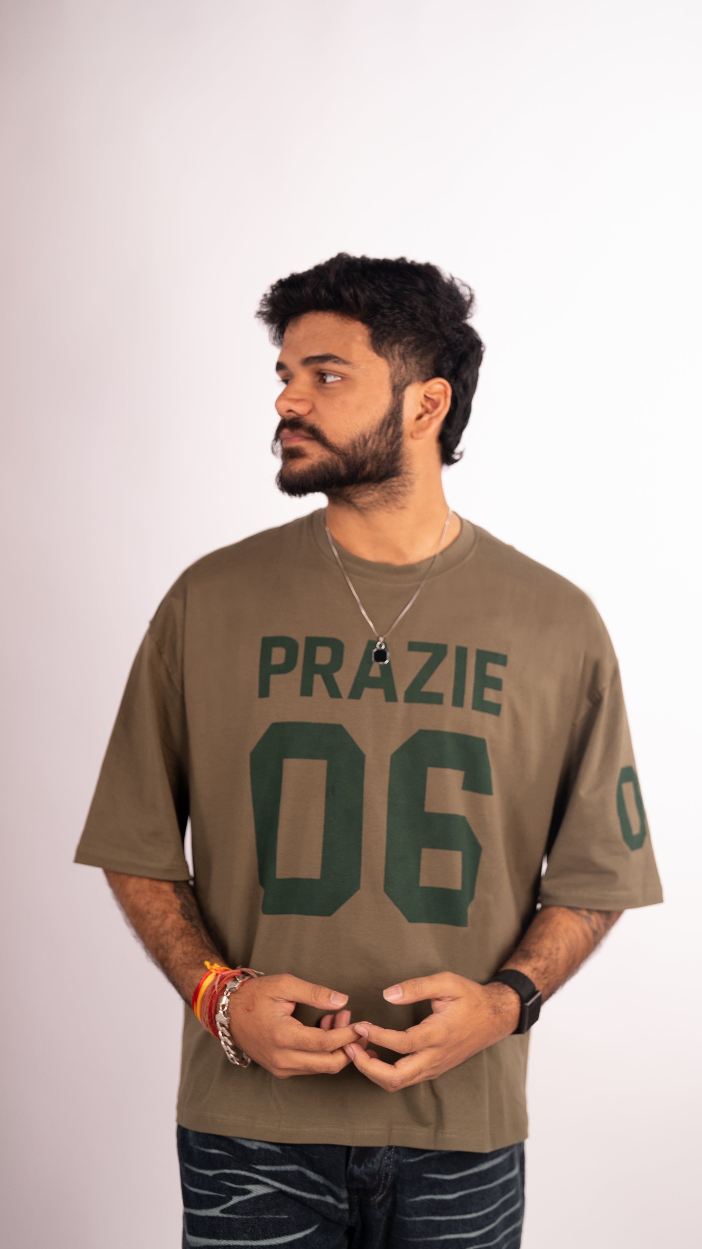 Prazie 06 Signature Olive Green Tshirt